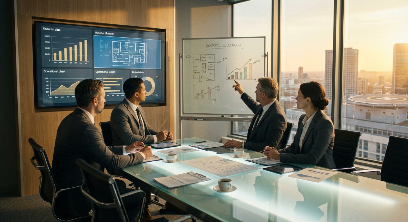 Healthcare leadership in discussion